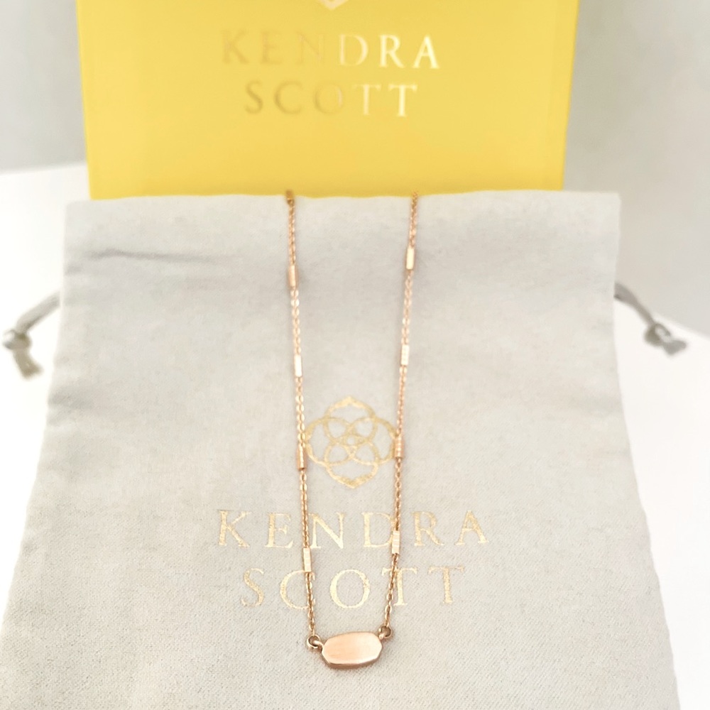 Kendra Scott Fern Necklace in Rose Gold